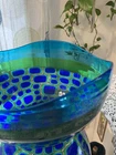 Vtg Signed Adriano Dalla Valentina Murano Art Glass Bowl Murrine Mosaic Tessere