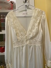 Shadowline Peignoir Babydoll Full Sweep Medium Ivory Nightgown and Robe READ