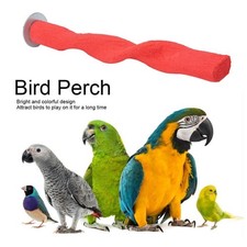 Wooden Bird Perch Frosted Rod Standing Frame Stand Pole Parrot Chewing Biting