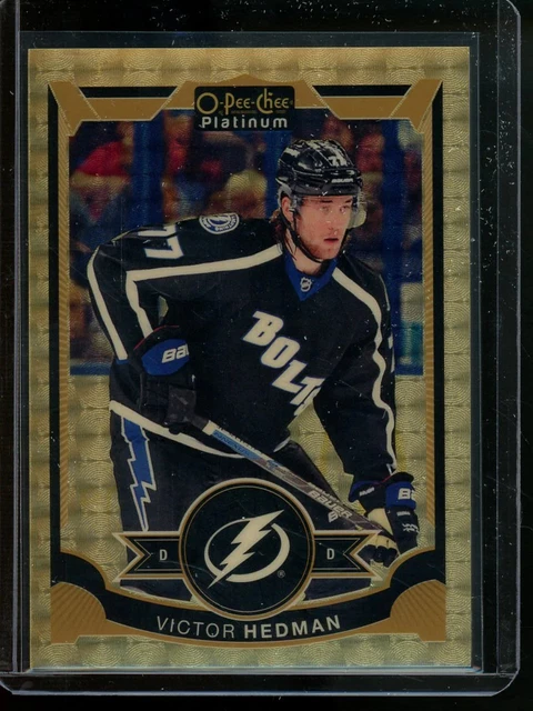 2016 O-Pee-Chee Platinum Victor Hedman 1/1 Gold Vinyl Lightning