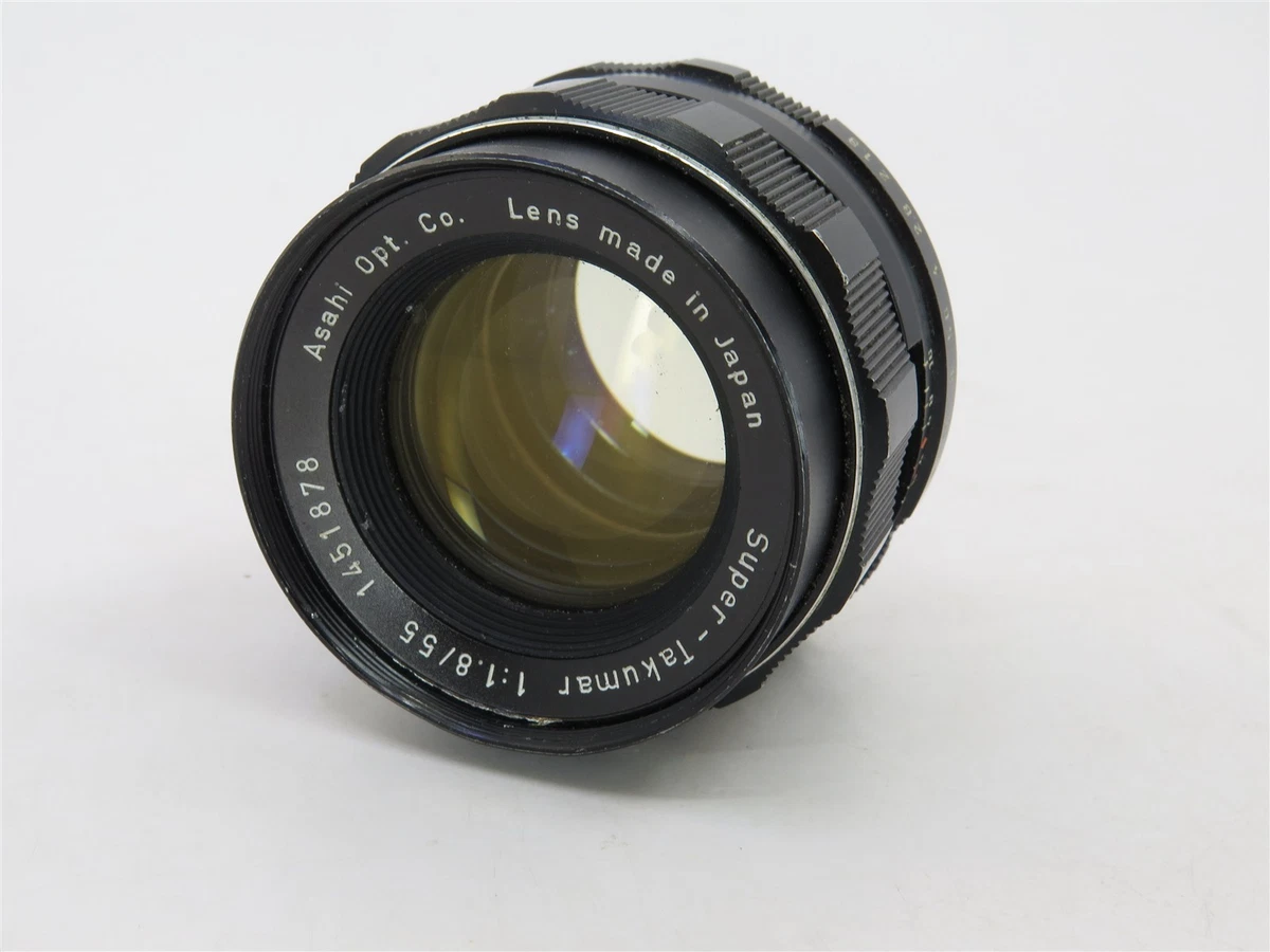 Asahi Opt Co Super Takumar 55mm f1.8 Manual Lens Japan Used Very