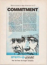 Sperry UNIVAC Defense Systems 1981 Vintage Print Ad Commitment C4
