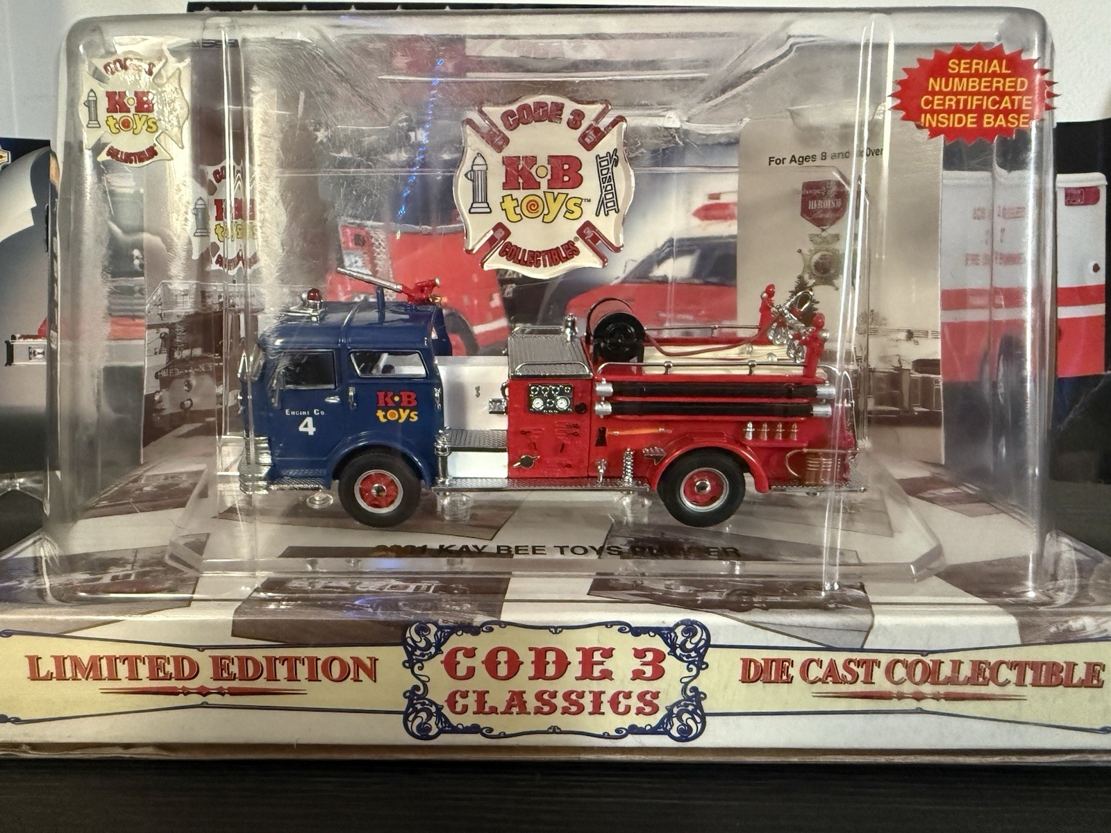 Die Cast Fire Truck Engine 2001 Kay Bee Pumper Limited