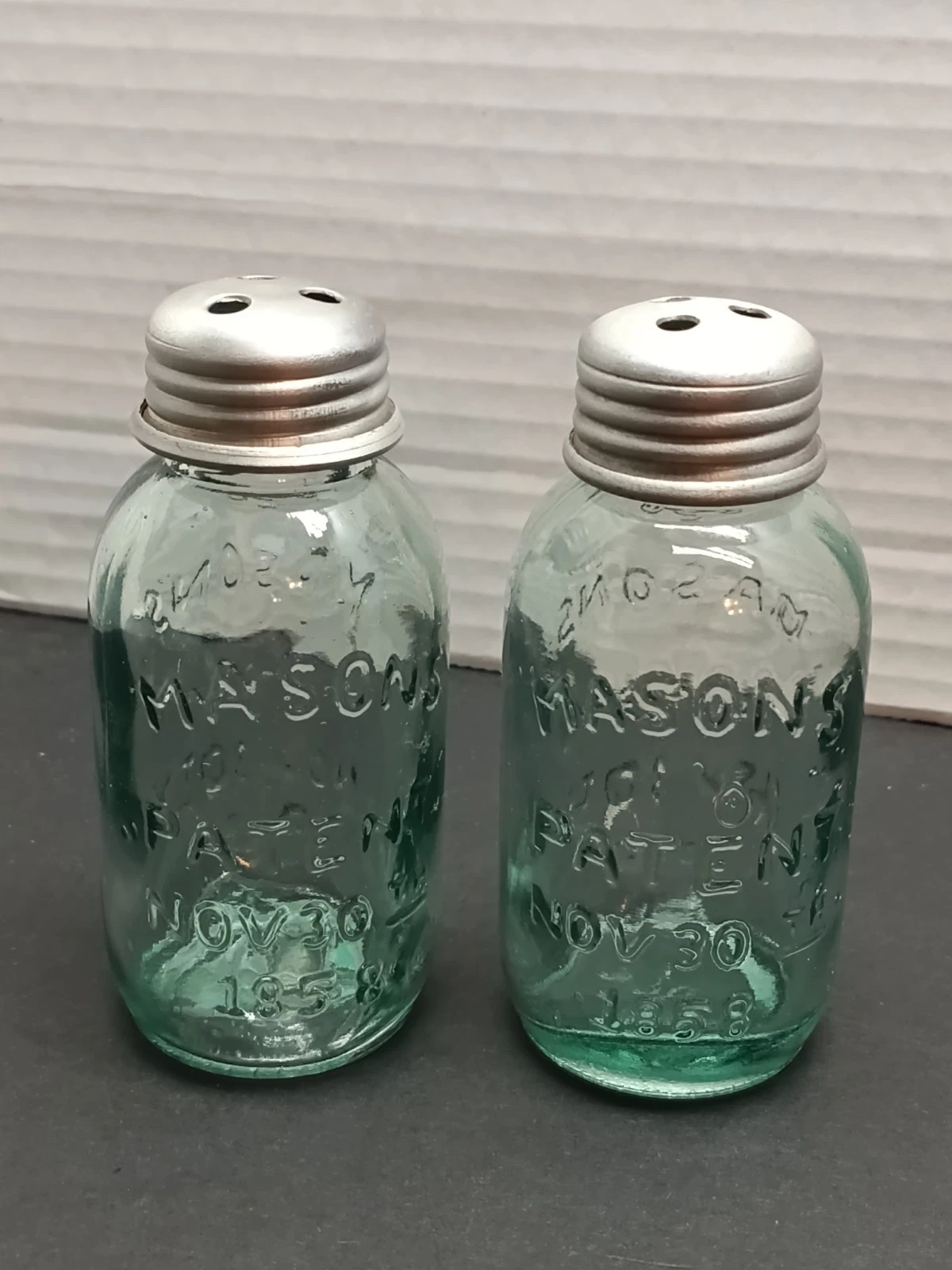 Vtg Mini Mason Jar Salt and Pepper Shaker Farmhouse Country Kitchen Cottage Core