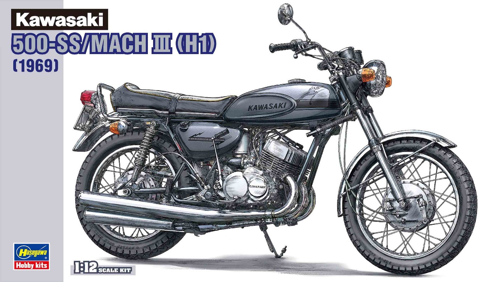 Hasegawa 1/12 Kawasaki 500-SS/MACH III [H1] 1969 Model Kit BK10 NEW Japan - Image 7
