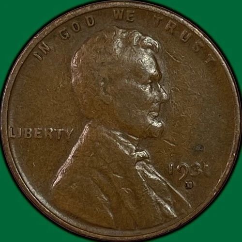 1931-D Lincoln Wheat Cent Very Fine VF Coin #34229