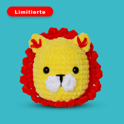 Löwe  Amigurumi Häkelset   DIY Crochet Kit für Anfänger, Tier Häkelpaket.