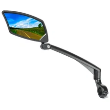 Handlebar Bike Mirror, Scratch Resistant, Adjustable Rotatable Rearview Mirror
