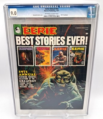 1971 Eerie Annual:  Best Stories Ever! ~ CGC 9.0 ~ Warren ~ Kenneth Smith Cover