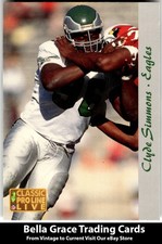1993 Pro Line Live Clyde Simmons #211 Philadelphia Eagles NFL Football
