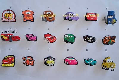 Cars: Schuhanstecker, Charms, Jibbitz für Crocs + Schnürschuhe *NEU*