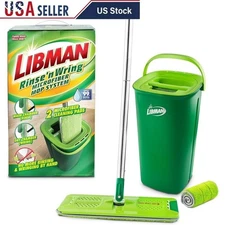 All-in-One Microfiber Mop Kit W/ Dual Chamber Bucket Wet & Dry Cleaning New