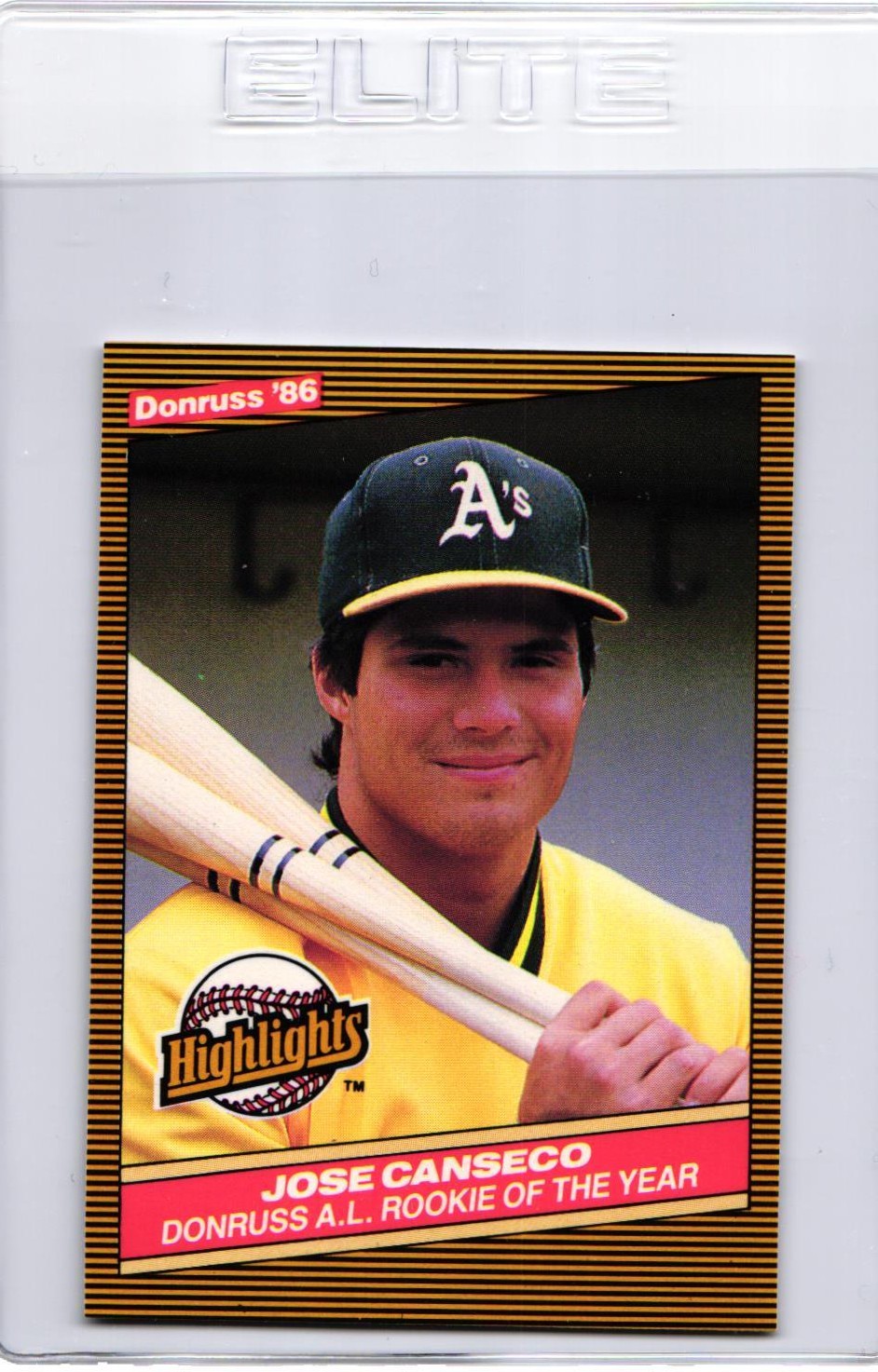 1986 Donruss Highlights Jose Canseco RC #55 Oakland A's