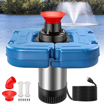 1 HP 15000 GPH Stainless Steel Floating Water Pump with 100 Ft Power Cord