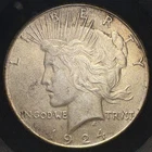 1924 Peace Silver Dollar - Choice BU - Stunning Champagne Album Toning