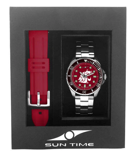 Washington State Cougars Men's Contender Watch Gift Set - Image 4 of 4