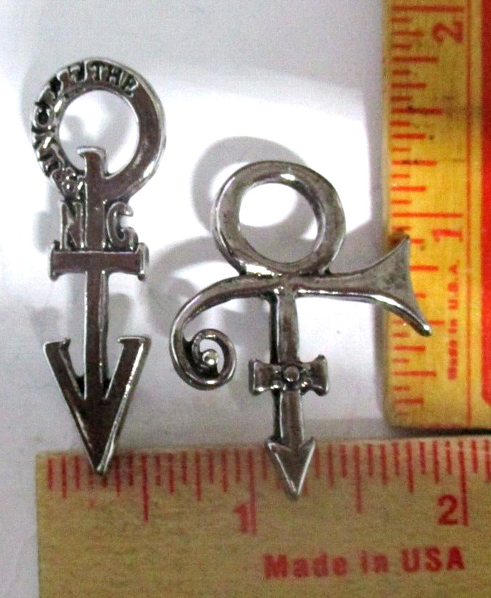 2 Prince pin vintage collectible old rock band music pinback concert memorabilia