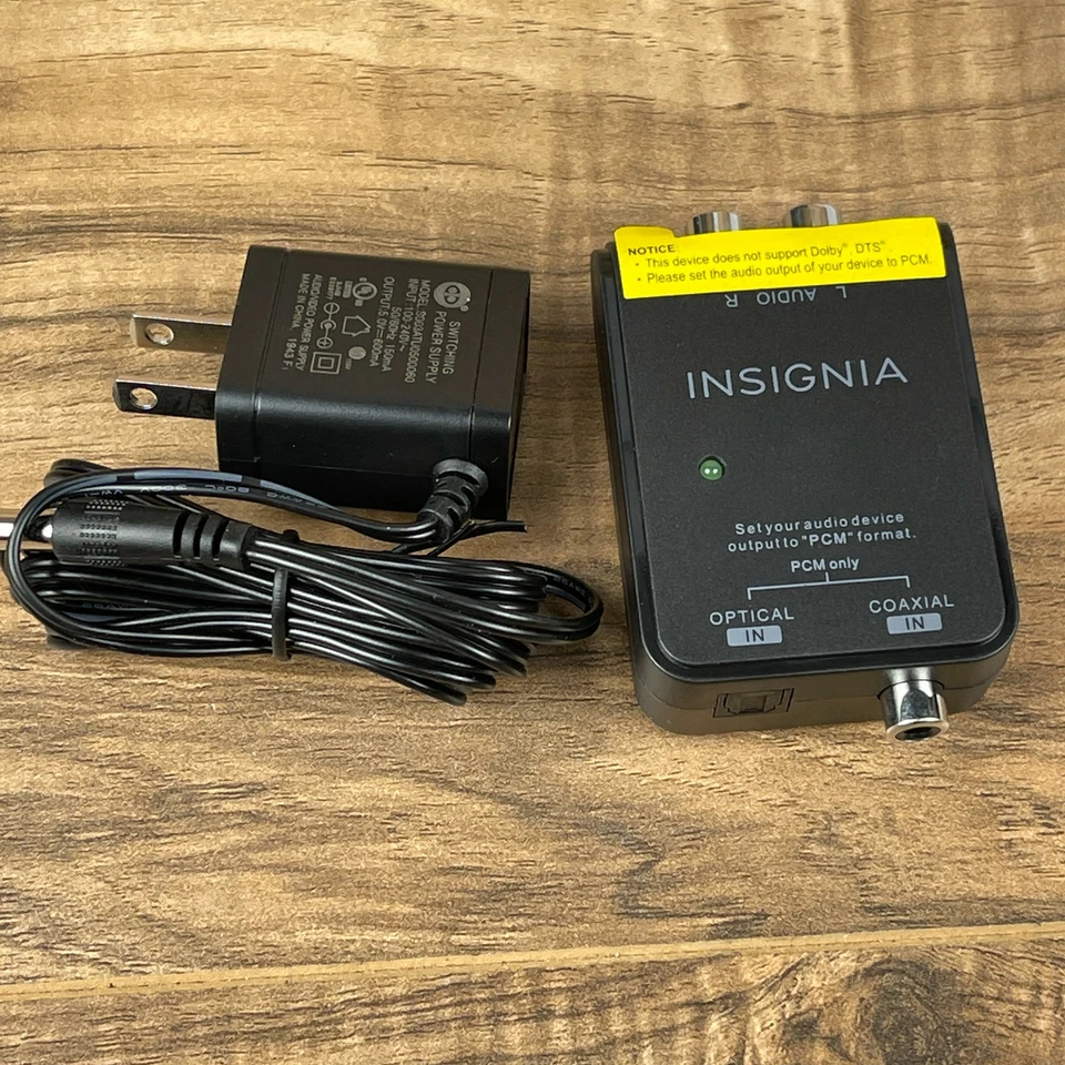 Convertidor óptico/coaxial digital a analógico con fuente de alimentación Insignia NS-HZ313 Foto 4 de 4