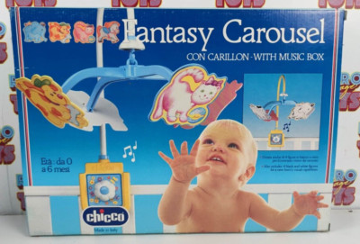 CHICCO FANTASY CAROUSEL WITH CARILLON GAME VINTAGE 0-6 MONTHS NEW 80s
