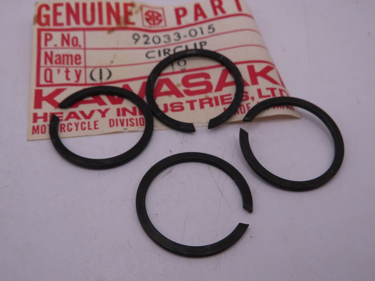 NOS Kawasaki ZX/ZR/KZ/H2/ZN/ZL/H1/KH/KX/EX/EL QTY4 Circlip NOS Kawasaki ZX/ZR/KZ/H2/ZN/ZL/H1/KH/KX/EX/EL QTY4 Circlip