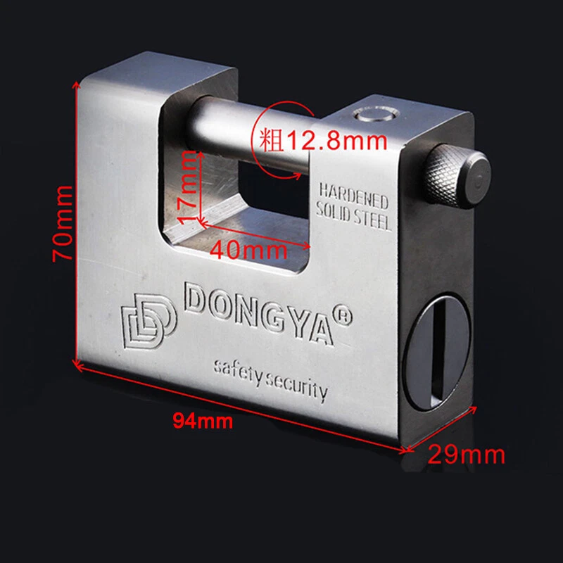 74/84m/94mm Lock Rectangular Beam Anti-theft Padlock Security Door Padlock 5 Key - Image 4 of 4