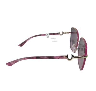 TRUE RELIGION Hot Pink & Gold Oversized Cat Eye Sunglasses  display picture 3