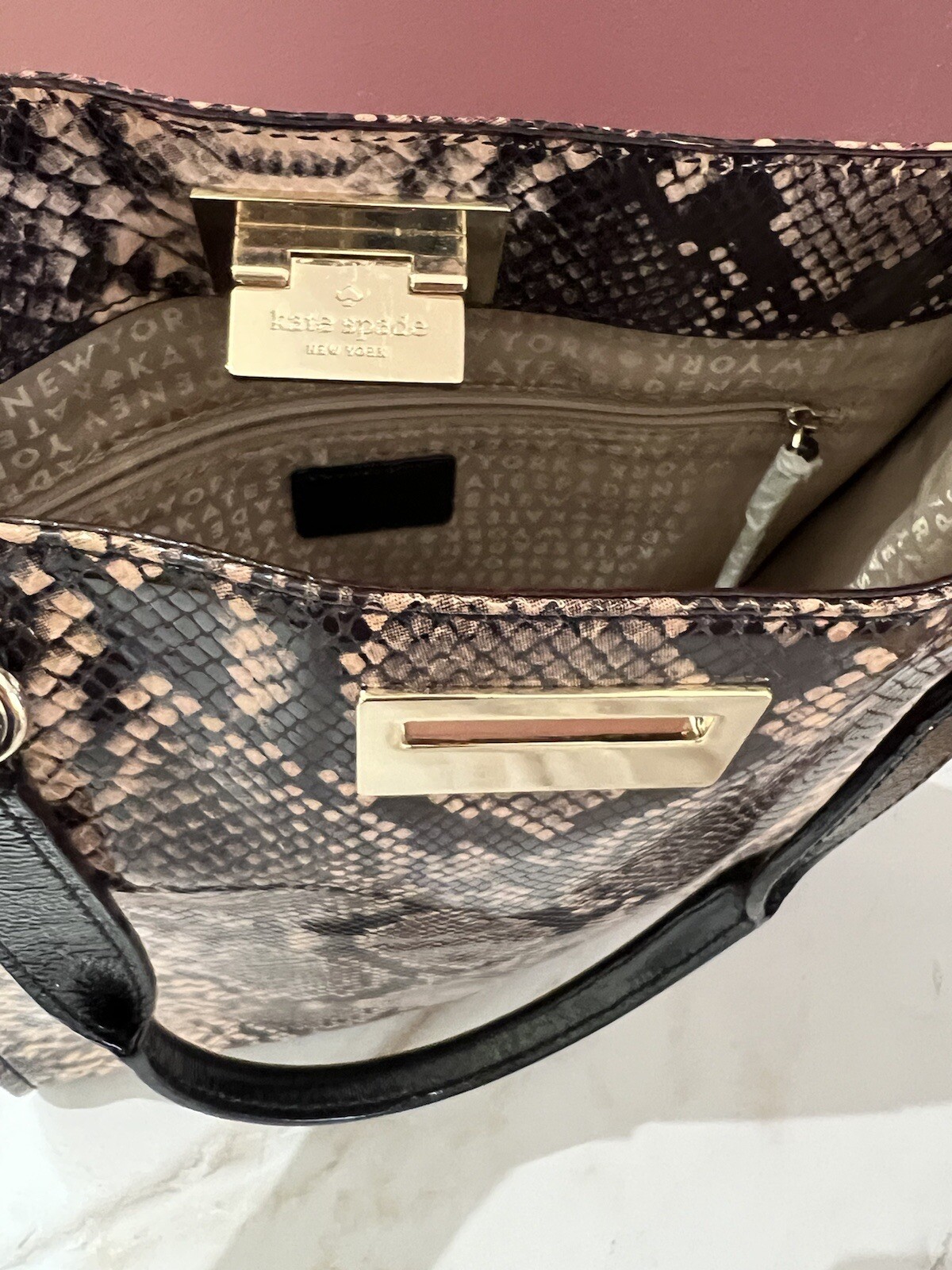 Kate Spade York Millenium Park Pacey Python Snake… - image 14