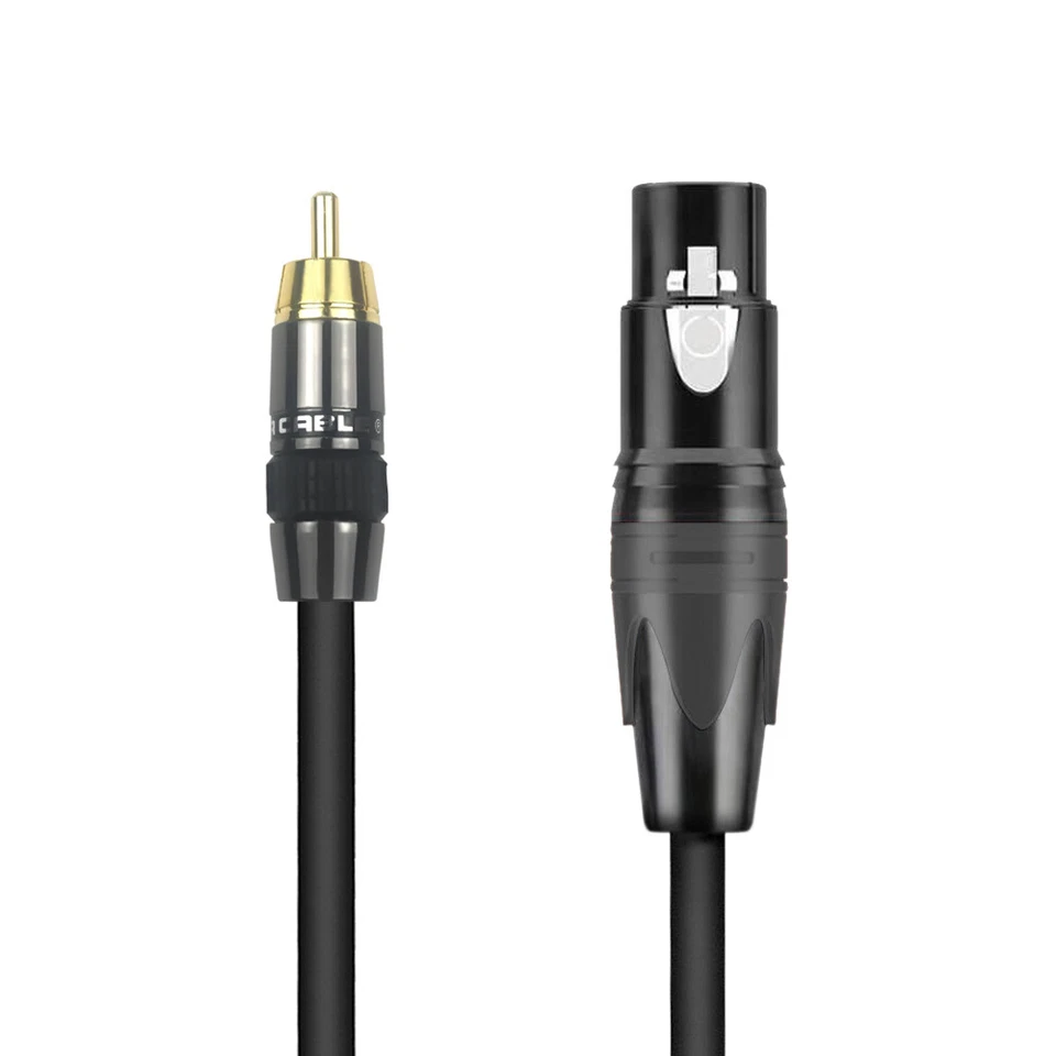 XLR Female to RCA Male Interconnect Audio Cable Gold Plated B44 - Image 3 of 4