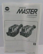 Minolta Master 8-418 8-428 Operating Owner Manual User Guide Instructions