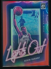Kevin Durant 2020-21 Panini Donruss Optic Lights Out Red Prizm /99 #8