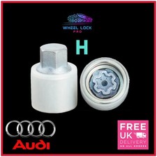 Audi New Locking Wheel Nut Key Bolt Letter H '808' Fast and Free