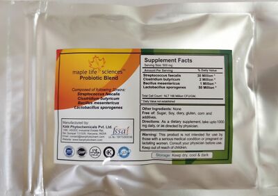 Probiotic blend of Streptococcus faecalis butyricum mesentericus sporogenes 5