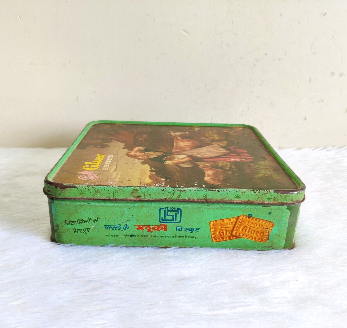 1940 Vintage Lady Nature Graphics Parle Gluco Biscuits Advertising