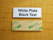 Custom Engraved 1x3 inch White Plate / Nameplate Tag Label Plaque