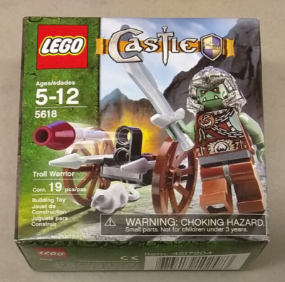 LEGO Castle 5618 Troll Warrior NEW! Cannon Cart Spears Sword Rat