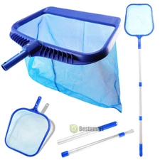 Heavy Duty Pool Skimmer Leaf Rake Net Cleaning Swimming Pool Fine Mesh Netting