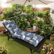 Image of Waterproof Garden Lounge Chair Cushion Sun Lounger Cushion Recliner Cushion Pads