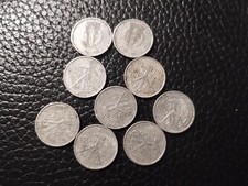 9 St&uuml;ck DDR 1 Pfennig 1948 bis 1953
