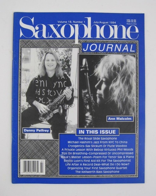 Saxophone Journal Magazine July / August 1994 (New Old Stock) 1 eBay