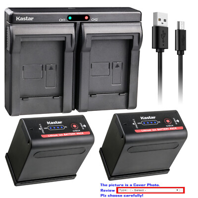 Kastar Battery Dual USB Charger for BP-970G BP-975 & Canon UC-X2 UC-X2Hi UC-X30