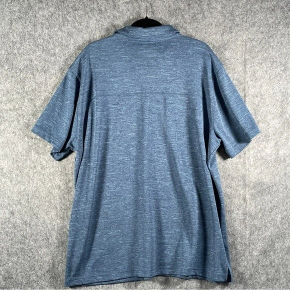 BCG Men’s Performance Golf Polo Shirt Blue Heather 3XL Moisture Wicking Athletic - Image 4 of 4