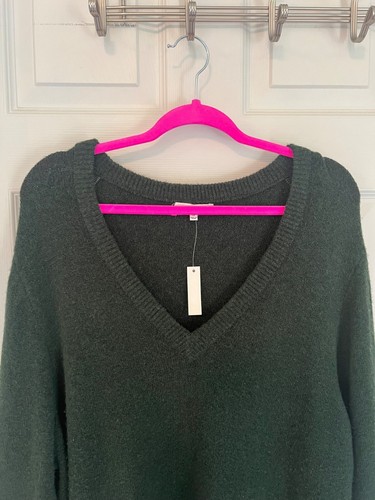 Suéter para mujer Madewell verde mezcla de acrílico/lana cuello en V talla 3X nuevo con etiquetas - Imagen 3 de 9