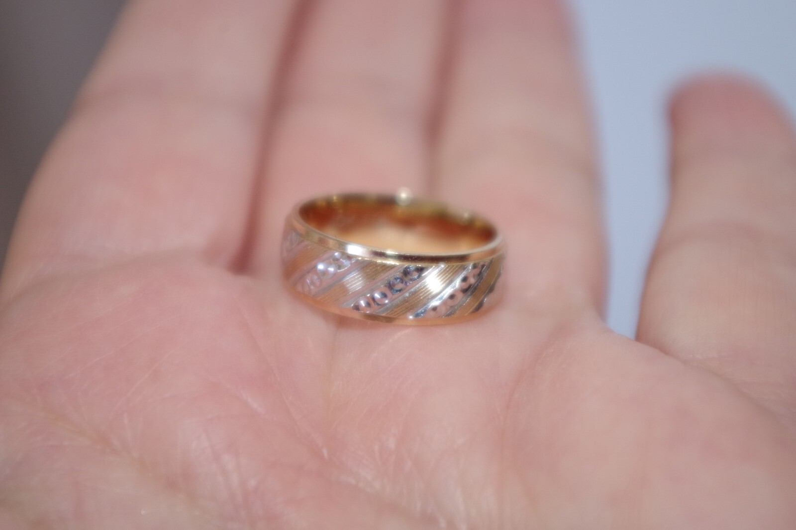 Quality Solid Yellow Gold 10K Thick Two-Tone Diam… - image 17