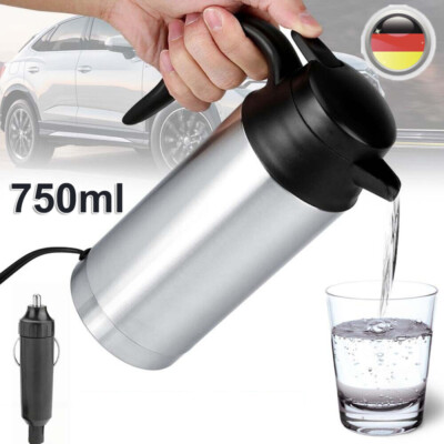 12V Auto Wasserkocher 750ml auto Thermoskanne Fahrzeug Beheizter Wassertasse120W