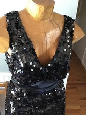 Twenty One Short Sequins Party Dress Black Large