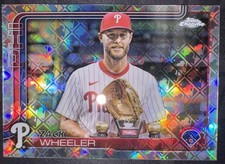 Zach Wheeler #189 Topps Chrome 2025 Image Variation Logo Fractor Phillies
