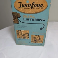 Vintage Telephone Device TWINFONE DUAL 2 PARTY LISTENING Primitive Speaker Phone