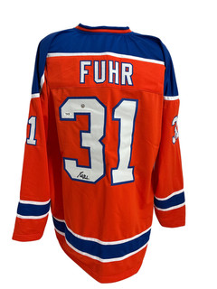 Grant Fuhr Signed Autographed Oilers Custom Jersey Prime Time Witness