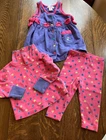 Vtg Gymboree 1994 Parisian Petals swing top turtleneck leggings  18-24 XS