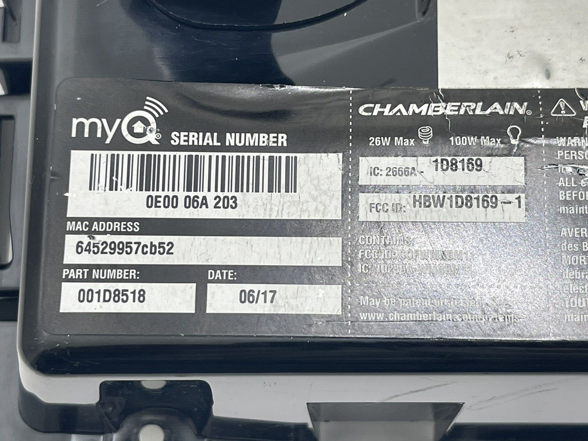 勇心1010ページ。 Chamberlain 001D8518 Garage Door Logic Board Yellow Learn w/Light